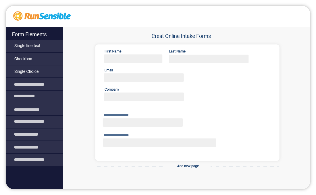 Intake forms