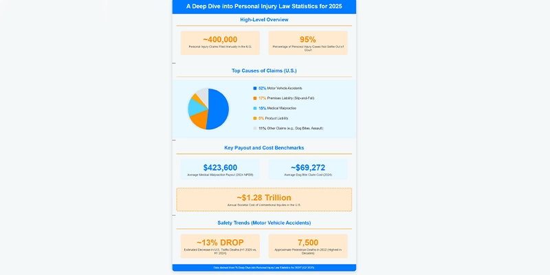 A Deep Dive into Personal Injury Law Statistics for 2025