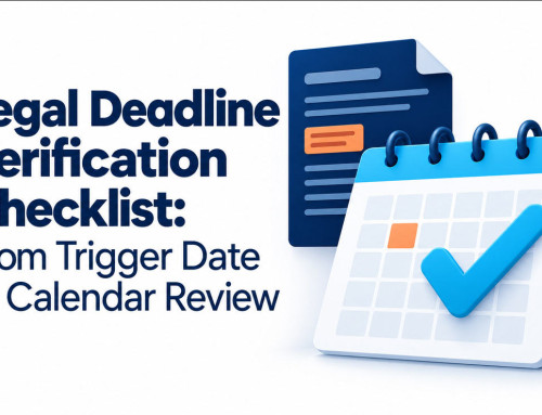 Legal Deadline Verification Checklist: From Trigger Date to Calendar Review