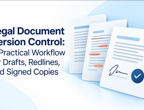 Legal Document Version Control: A Practical Workflow for Drafts, Redlines, and Signed Copies